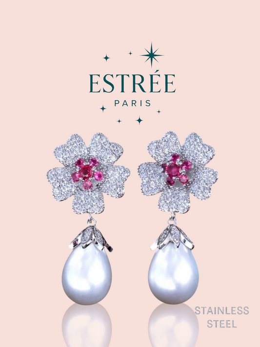 Boucles d'Oreilles Eclat Rosé