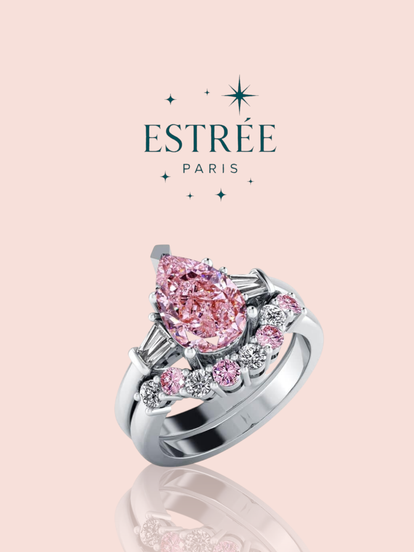 [Pink Sunrise🌺] Bague DUO Pink Dynasty