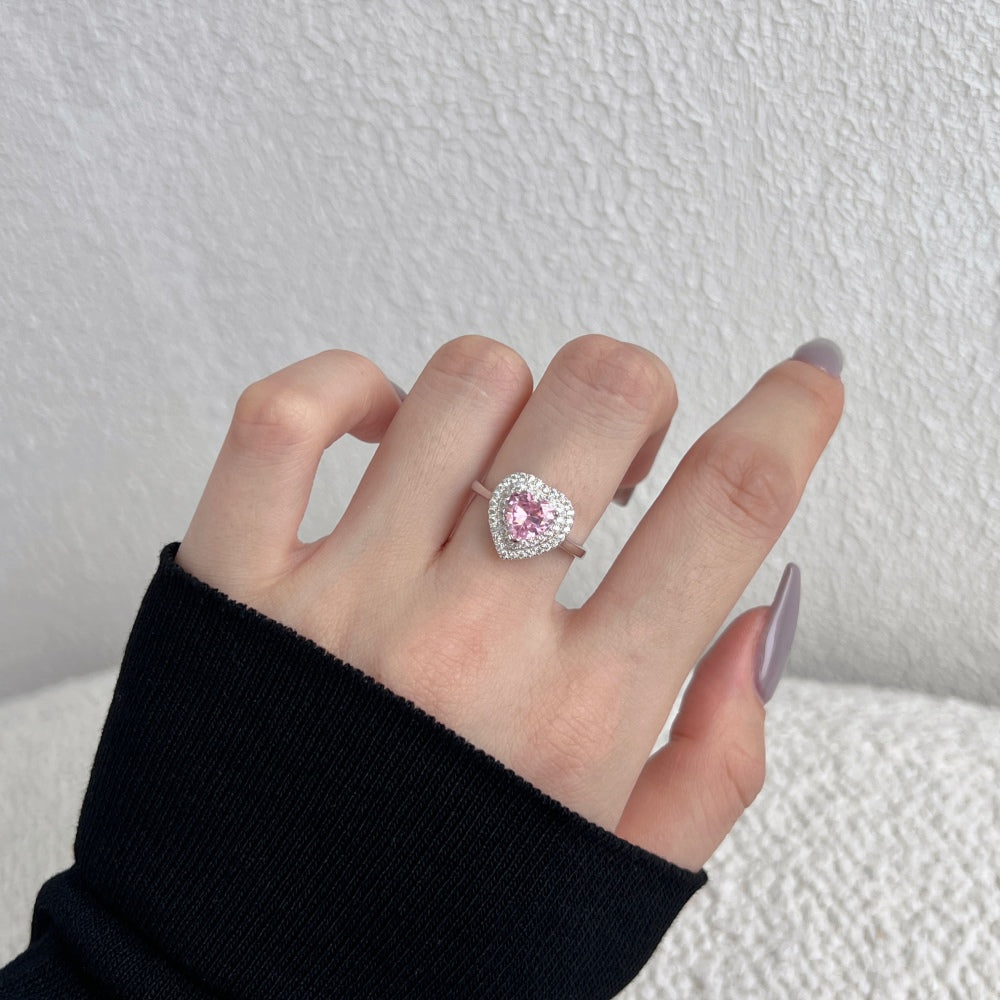 Rosy Heart Ring