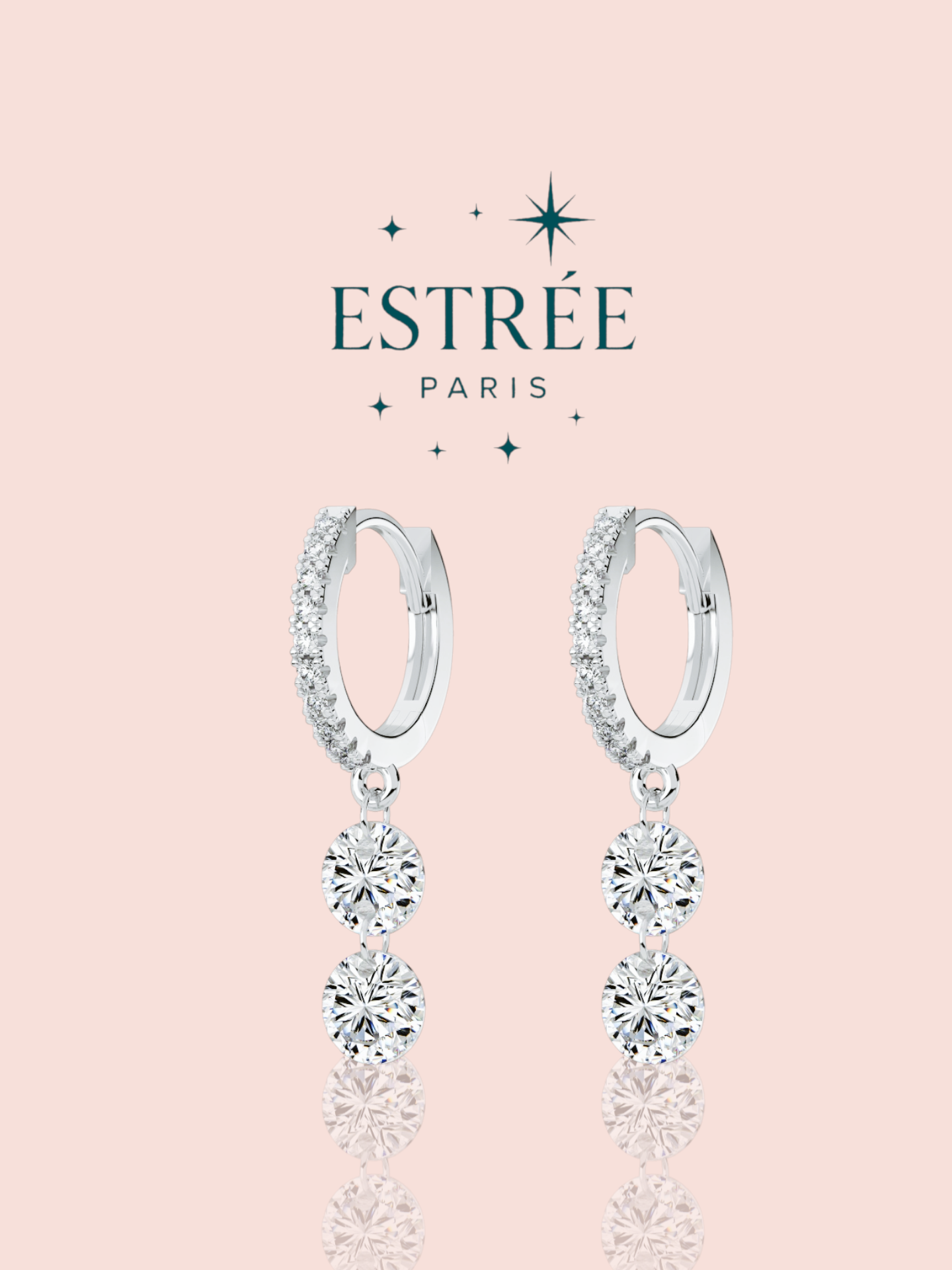 Boucles d’oreilles créoles double drop