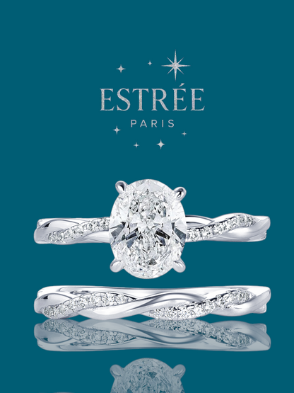 Bague DUO Twin Flames💎- Moissanite Argent 925