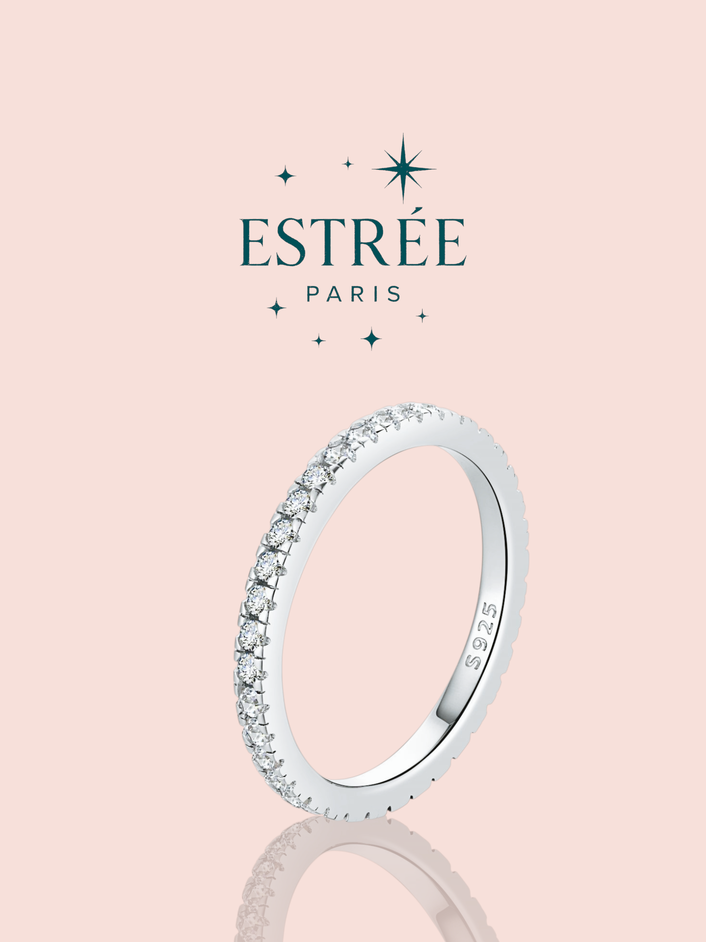 Alliance S en zirconium et argent 925 Estrée Paris