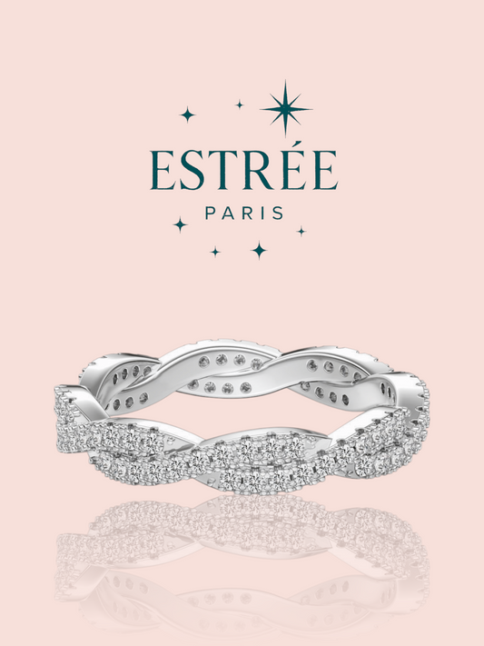 alliance torsadée en zirconium et argent 925 Estrée Paris 