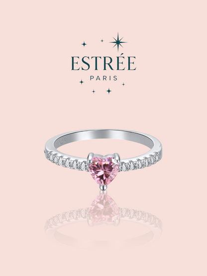 Bague little heart en zirconium et argent 925 Estrée Paris