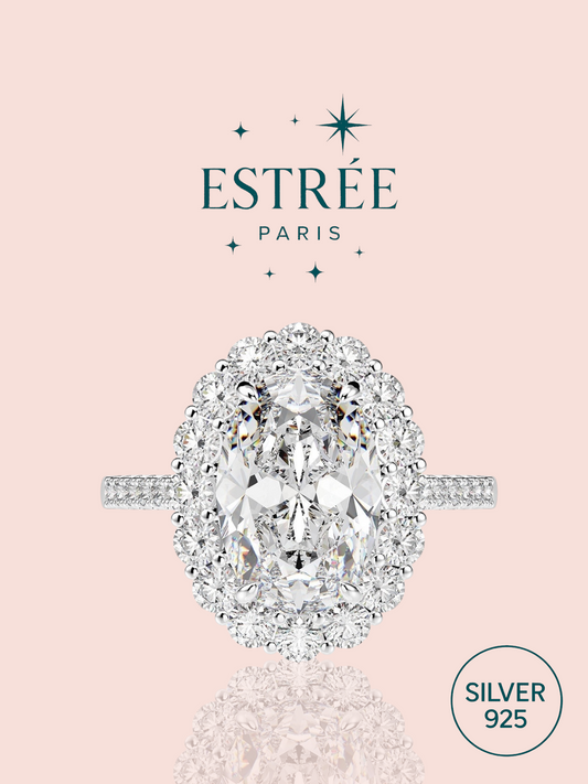 bague love en zirconium et argent 925 Estrée Paris