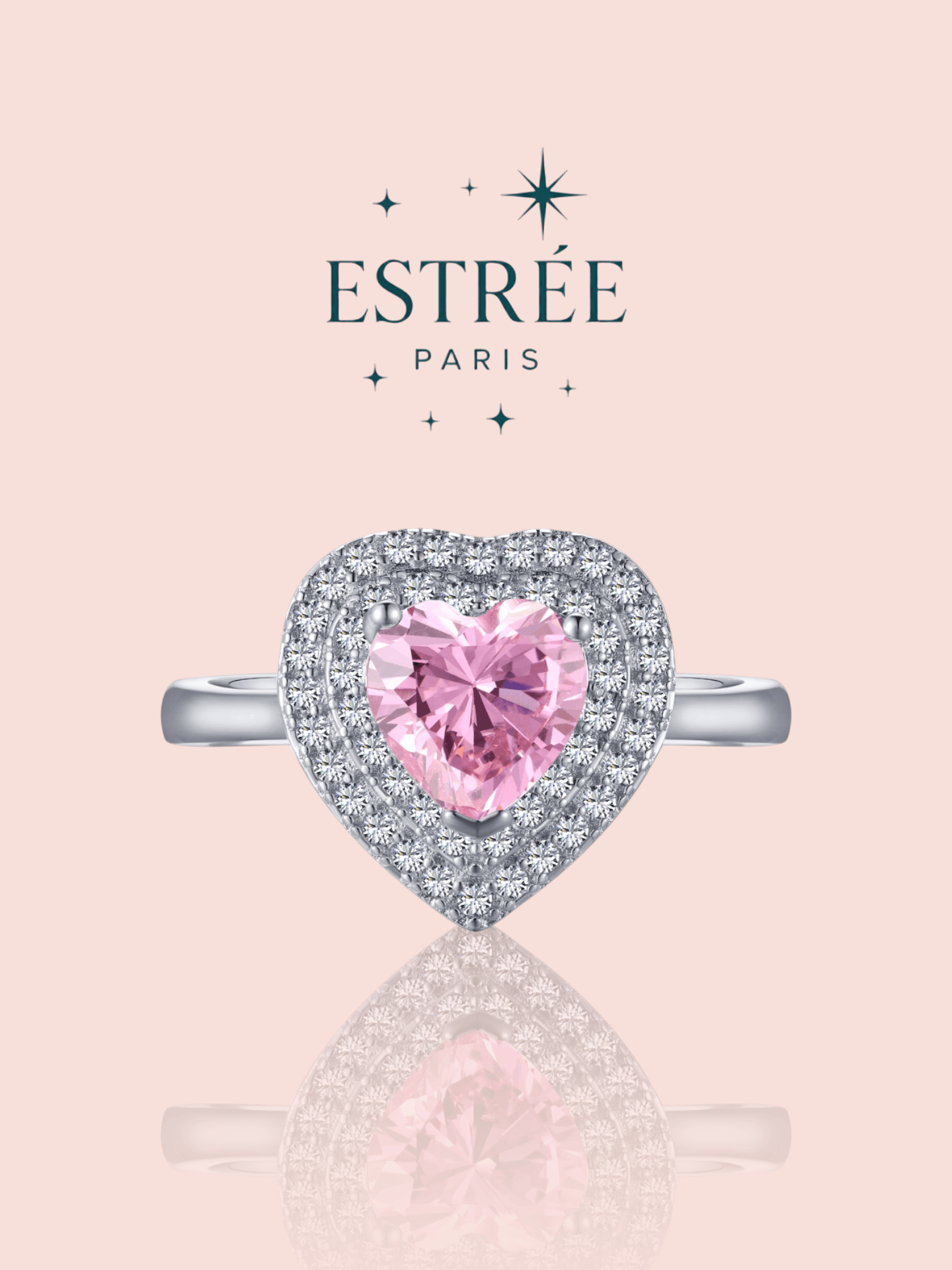 Bague rosy valentine ziconium argent 925 Estrée Paris