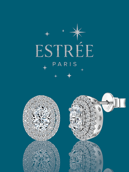 Boucles d'oreilles Ice Halo - Moissanite Argent 925 💎