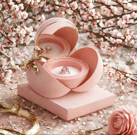 Coffret de bijoux rose éternelle rond Estrée Paris