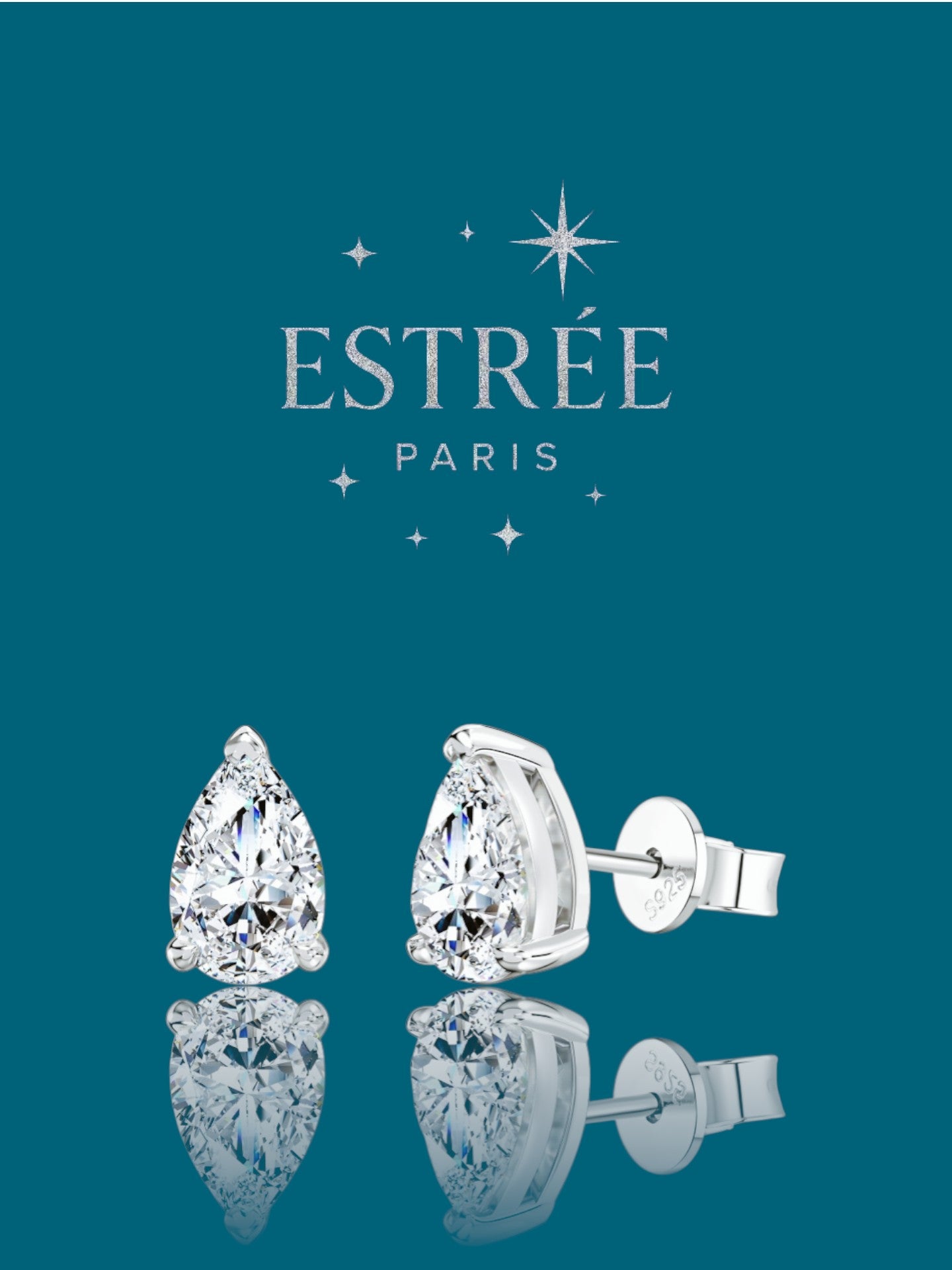 Boucles d'oreilles pear - Moissanite Argent 925 💎