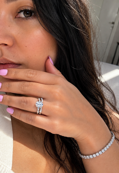 Bague DUO Twin Flames💎- Moissanite Argent 925