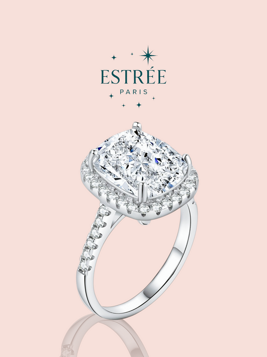 Bague Cushion Halo