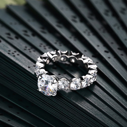 Bague Solitaire accompagné