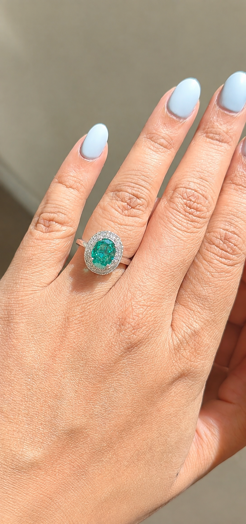 Bague Aqua Halo