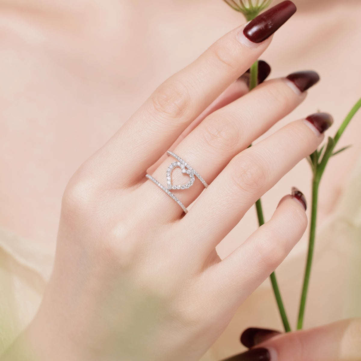 Bague Coeur - Argentée