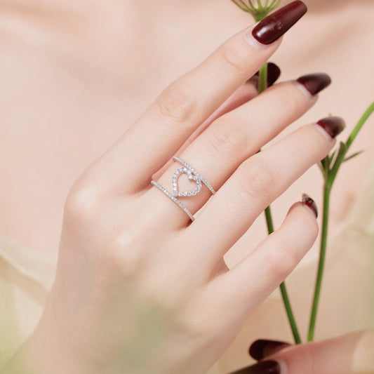 Bague Coeur - Argentée