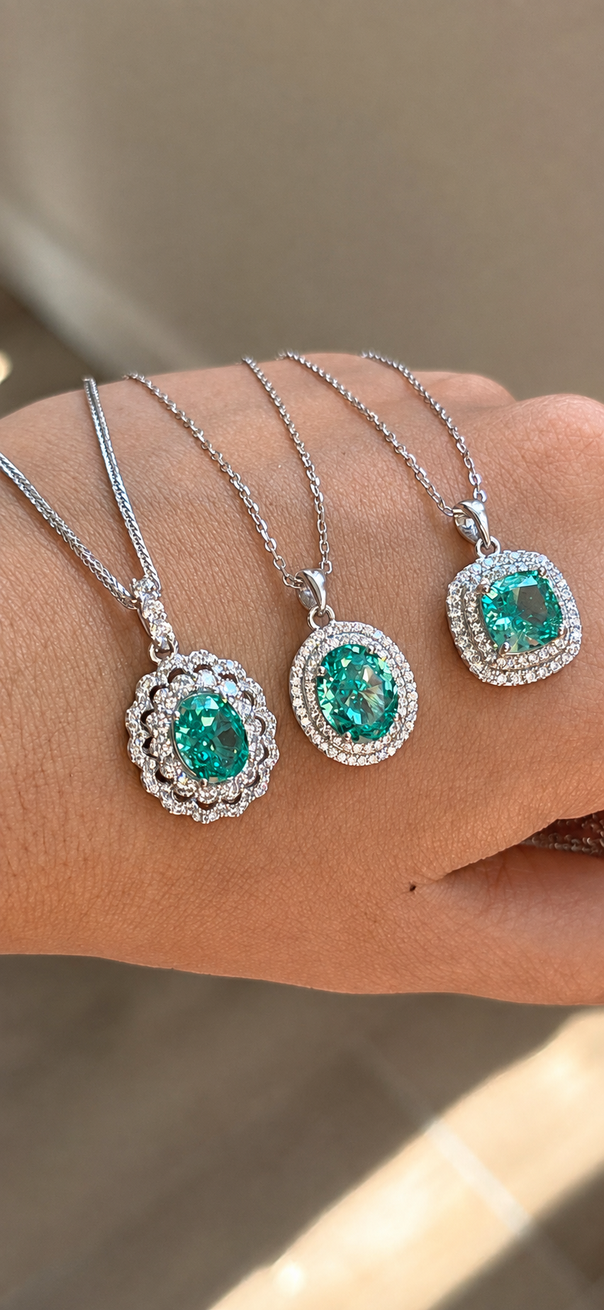 Collier Aqua Halo