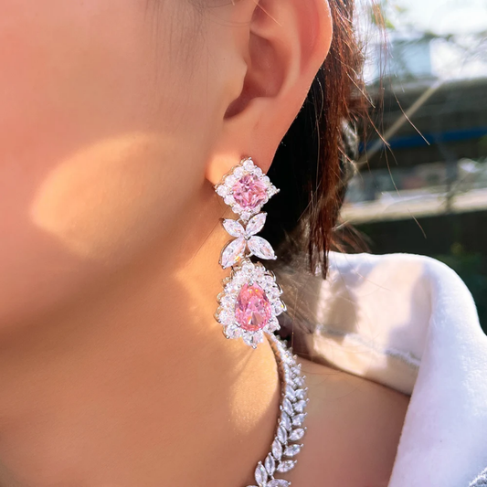 Boucles d'Oreilles Blush Flower
