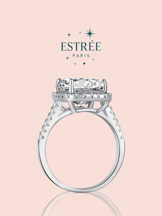 Bague Cushion Halo