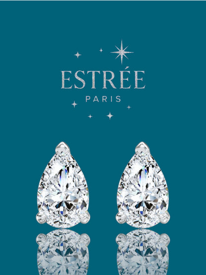 Boucles d'oreilles pear - Moissanite Argent 925 💎