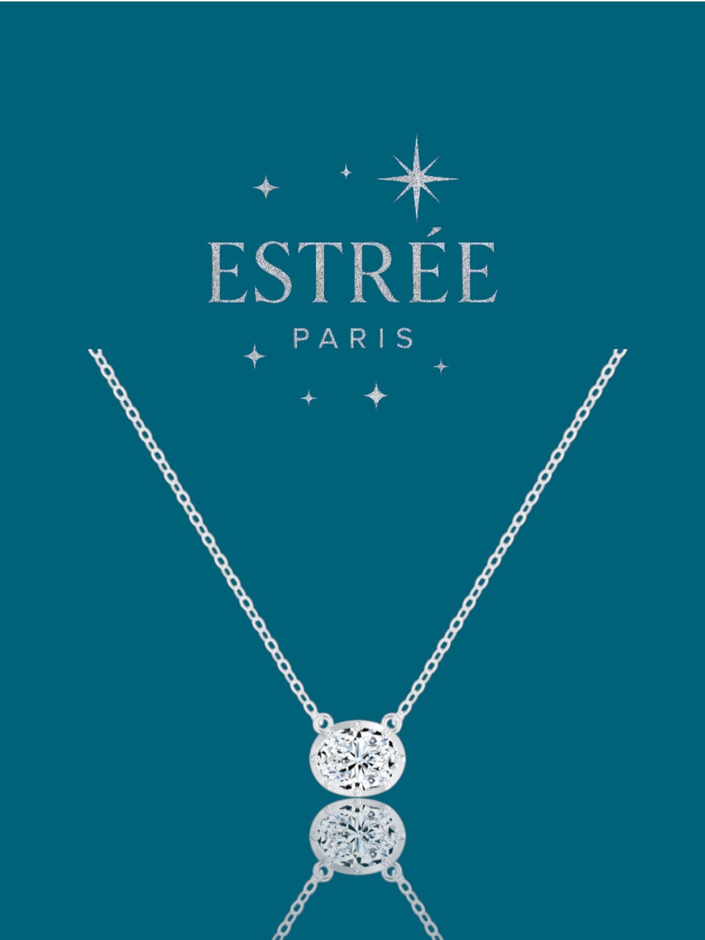 Collier East West 💎- Moissanite Argent 925